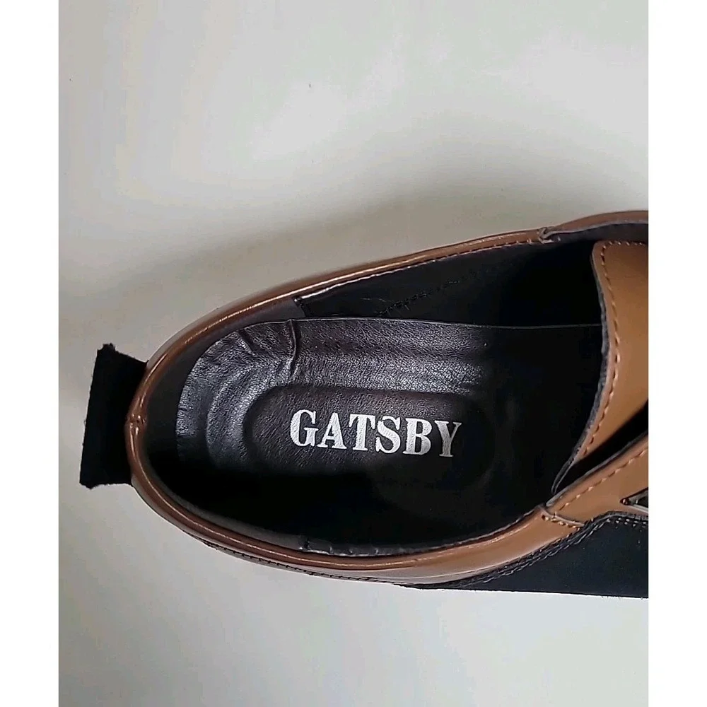 Gatsby Mens Brown Leather Oxford Derby Shoes‎ Size 10 Orthopedic Lace Up 898